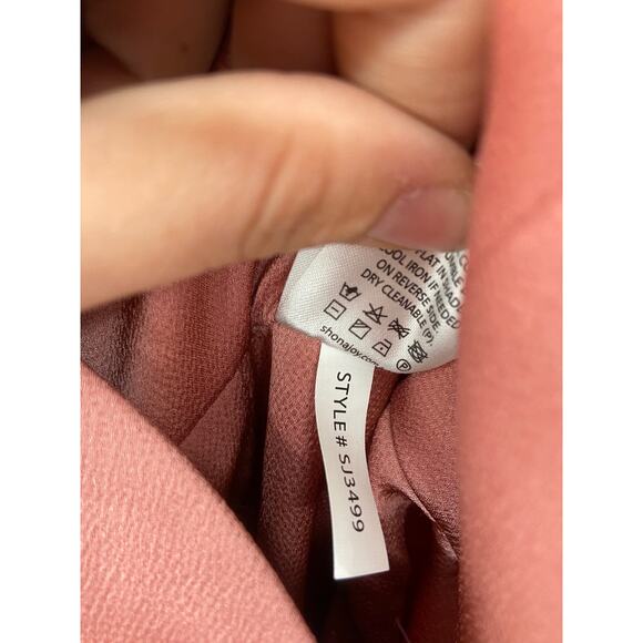 Shona Joy Rose Pink Luxe Frill Tulip Hem Maxi Dress Size 6 - Picture 10 of 10